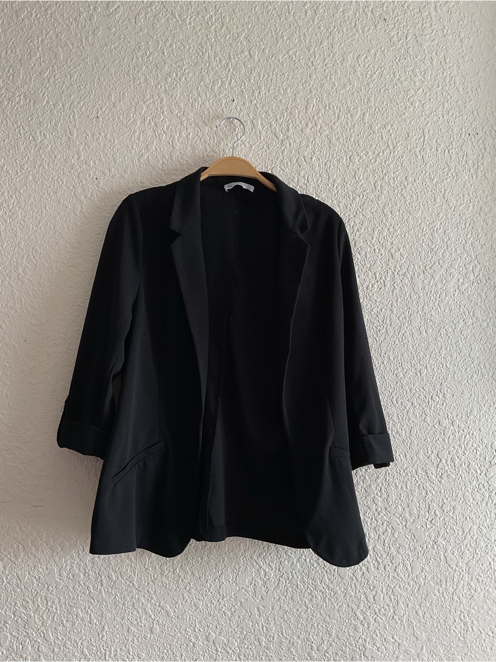 89th & Madison Black Open-Front Women's Blazer